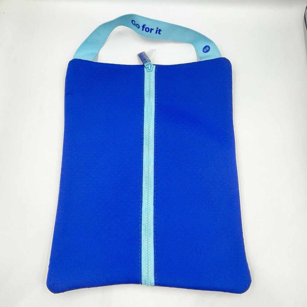 Weight Watchers Women's Zippered Shoe Bag 13"X11" Blue
